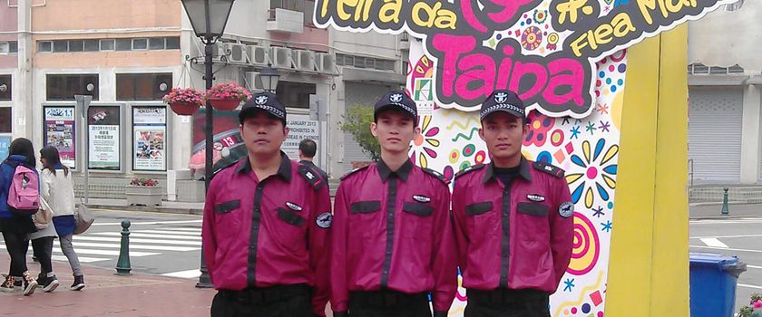 CHON retail security officers at a promotion